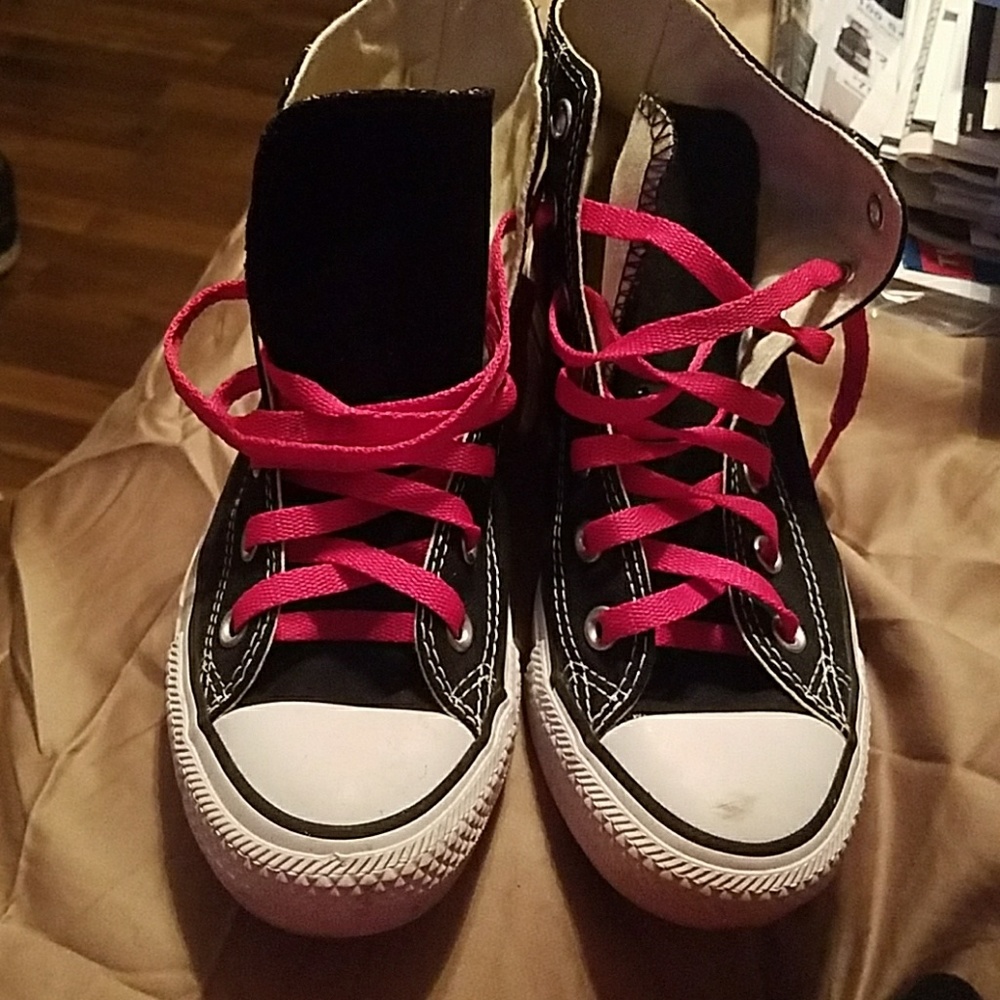 Converse black high tops